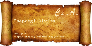 Csepregi Alvina névjegykártya